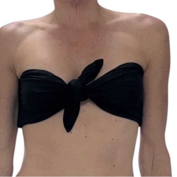 Mikoh Black Bandeau Bikini Top Size M - Picture 1 of 5